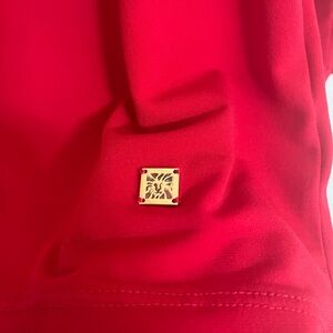 Anne Klein Red Top with Gold Accent
